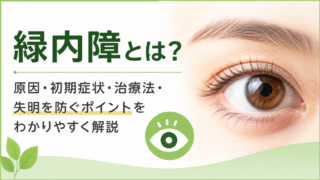 緑内障とは?原因・初期症状・治療法・失明を防ぐポイントをわかりやすく解説